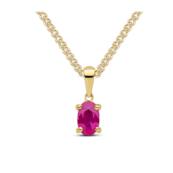 9ct Yellow Gold 0.50ct Ruby Pendant