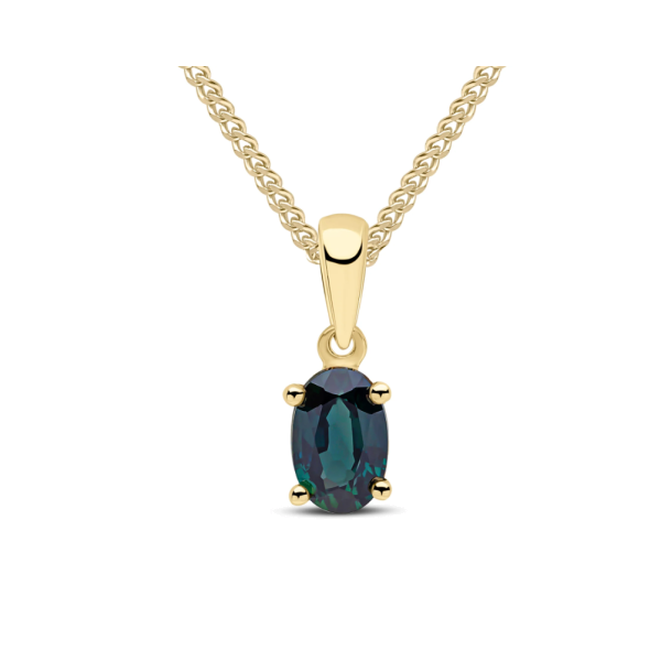 9ct Yellow Gold 0.51ct Sapphire Pendant