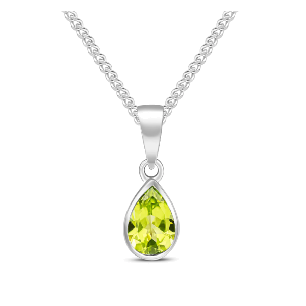 9ct Yellow Gold 0.45ct Peridot Solitaire Pendant