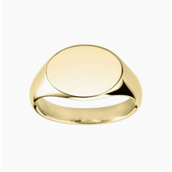 9ct Gold Horizontal Oval Signet Ring