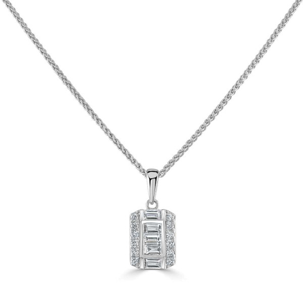Platinum & 0.38ct Diamond Pendant