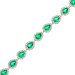 18ct White Gold Diamond & 4.89ct Emerald Bracelet