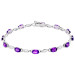 9ct White Gold Amethyst Bracelet