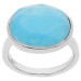 Sterling Silver Aqua Chalcedony Ring