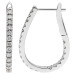 Hinged 0.65ct Diamond Set 18ct White Gold Hoop Earrings