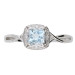 9ct White Gold Aquamarine & Diamond Dress Ring