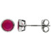 9ct White Gold 5mm Ruby Earrings