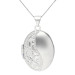 9ct White Gold Oval Locket