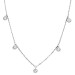 Sterling Silver Drop Cubic Zirconia Charm Necklace 