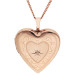 9ct Rose Gold Diamond Heart Locket