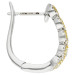 18ct White Gold 1.32 Yellow Diamond Hoop Earrings