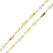 9ct Yellow Gold Fancy Link Pearl Bracelet