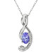 9ct White Gold Tanzanite Fancy Pendant