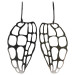 Oxidised Sterling Silver Medium Lacewing Drop Earrings
