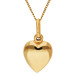 9ct Yellow Gold Heart Pendant Necklace 