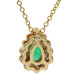 9ct Yellow Gold Diamond & Emerald Necklace