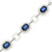 18ct White Gold Sapphire, Diamond & Rock Crystal Bracelet