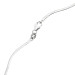 9ct White Gold Flat Wave Omega Chain Necklace