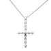 18ct White Gold 0.28ct Diamond Cross Pendant