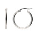 9ct White Gold Small Slim Hoop Earrings