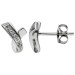 9ct White Gold & Diamond Kiss Earrings