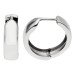 9ct White Gold 15mm Hinged Hoop Earrings