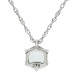 9ct White Gold Aquamarine Solitaire Pendant