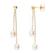 9ct Yellow Gold Freshwater Rice Pearl Drop Earrings