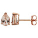 9ct Rose Gold 1.25ct Morganite Earrings