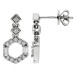 18ct White Gold & Diamond Hexagonal Drop Earrings