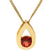 9ct Yellow Gold Garnet Pear Shape Pendant