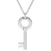 18ct White Gold & Diamond Key Pendant