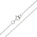 1.13mm 9ct White Gold Barleycorn Chain