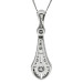 18ct White Gold Diamond Heirloom Pendant Necklace