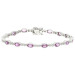 18ct White Gold & Pink Sapphire Tennis Bracelet