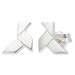 18ct White Gold Origami Bird Stud Earrings