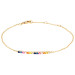 9ct Yellow Gold Rainbow Sapphire Bar Bracelet