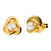 9ct Yellow Gold Cultured Pearl Knot Stud Earrings