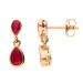 9ct Gold 1.40ct Ruby Double Drop Earrings