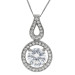 Sterling Silver Fancy Cubic Zirconia Pendant 