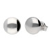 9ct White Gold 8mm Round Button Stud Earrings