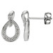 9ct White Gold & Diamond Pear Drop Earrings