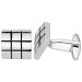 Rhodium Plated Square Cufflinks