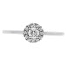 9ct White Gold Diamond Halo Engagement Ring-P
