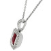 18ct White Gold Diamond & Ruby & Pendant