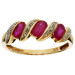 9ct Yellow Gold Ruby & Diamond Ring