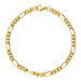 9ct Yellow Gold 4.52mm Filed Figaro Chain Bracelet
