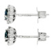18ct White Gold Diamond & Sapphire Earrings
