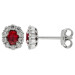 18ct White Gold Diamond & Ruby Earrings