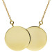 9ct Yellow Gold Double Disc Necklace
